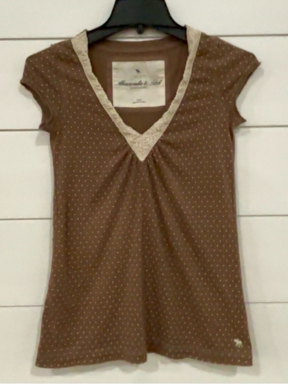 Abercrombie & Fitch Women's Top with Lace Trim